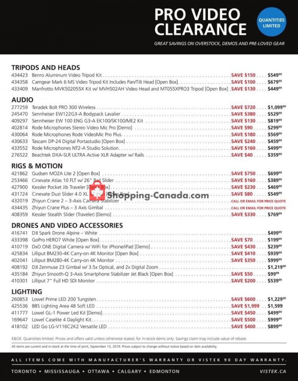 Vistek flyer from Friday September 20, 2019 to Sunday October 20, 2019 - page 4