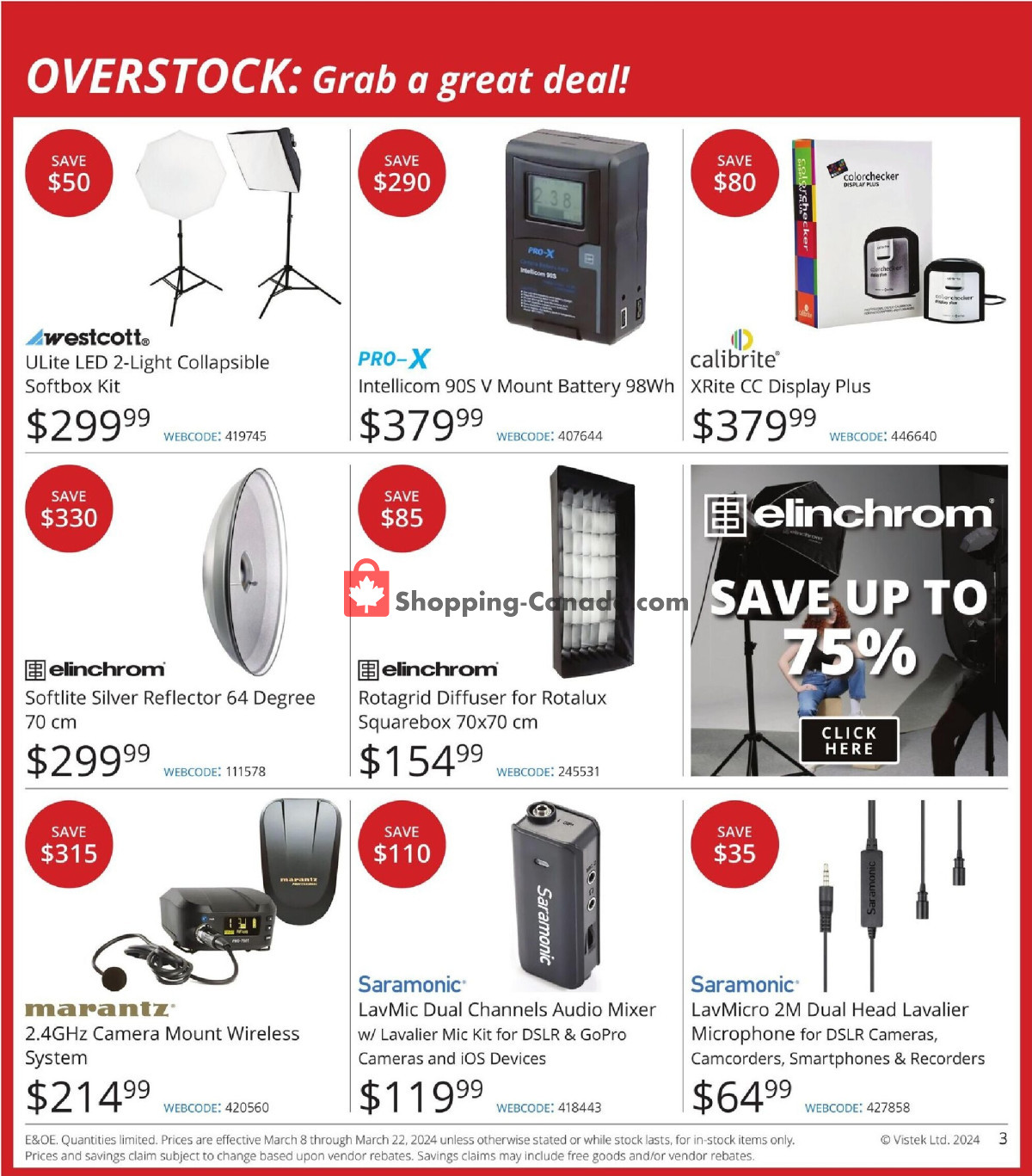 Vistek flyer from Friday March 8, 2024 to Friday March 22, 2024 - page 3