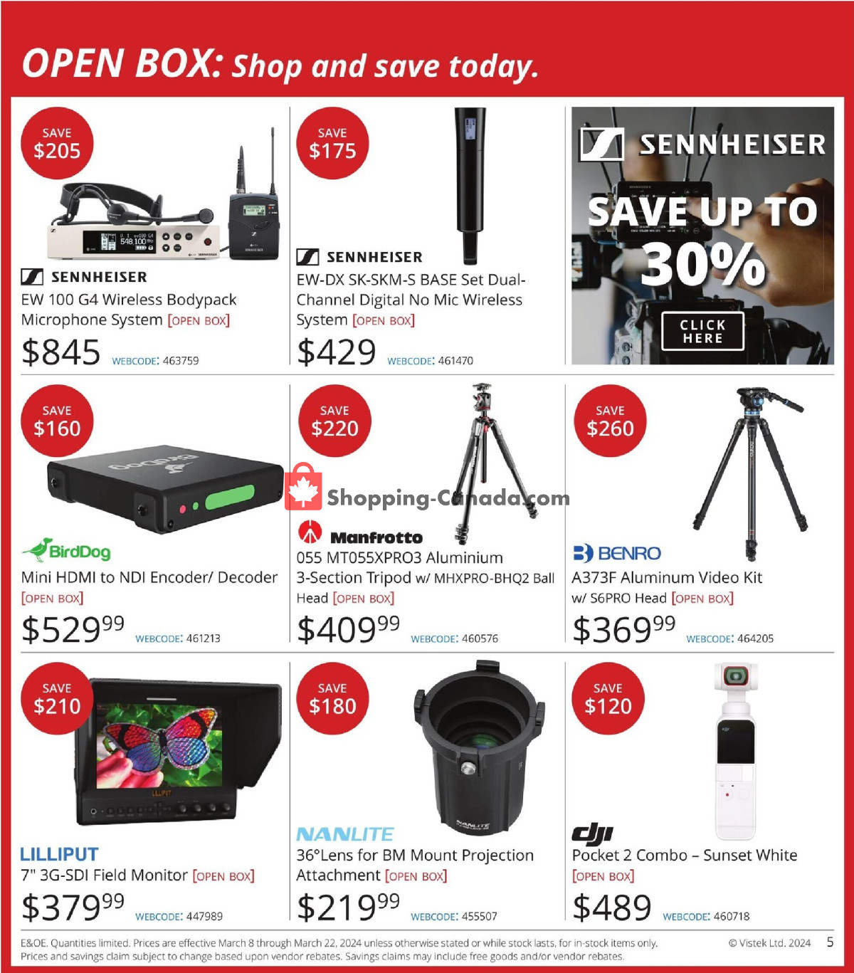 Vistek flyer from Friday March 8, 2024 to Friday March 22, 2024 - page 5