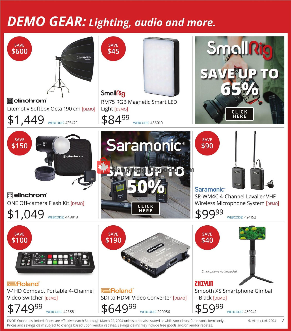 Vistek flyer from Friday March 8, 2024 to Friday March 22, 2024 - page 7