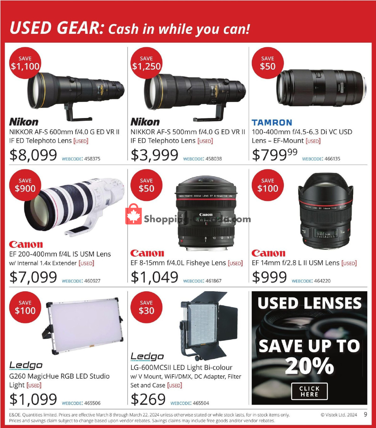 Vistek flyer from Friday March 8, 2024 to Friday March 22, 2024 - page 9