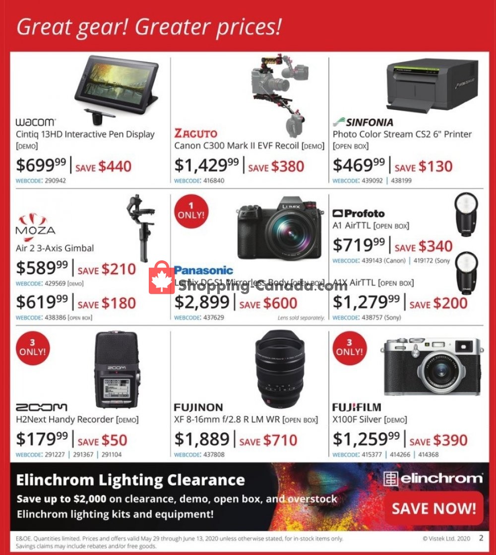 Vistek flyer from Friday May 29, 2020 to Saturday June 13, 2020 - page 2