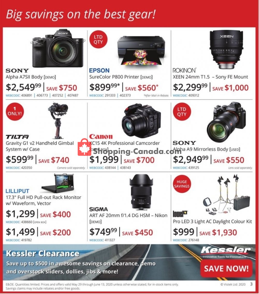 Vistek flyer from Friday May 29, 2020 to Saturday June 13, 2020 - page 3