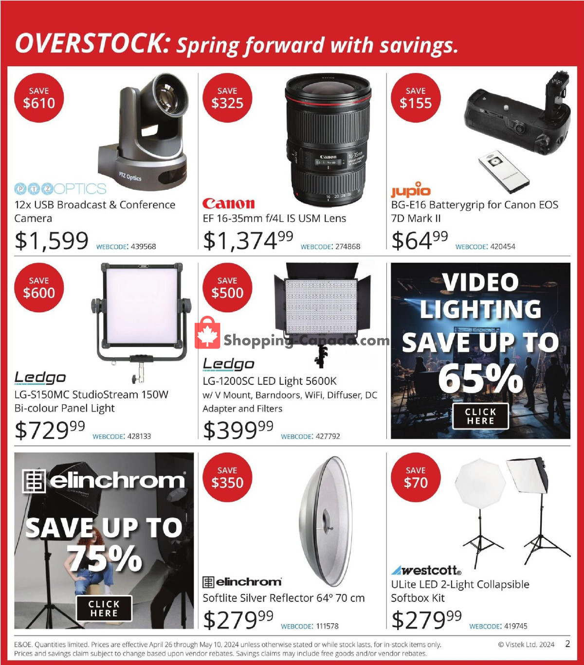 Vistek flyer from Friday April 26, 2024 to Friday May 10, 2024 - page 2