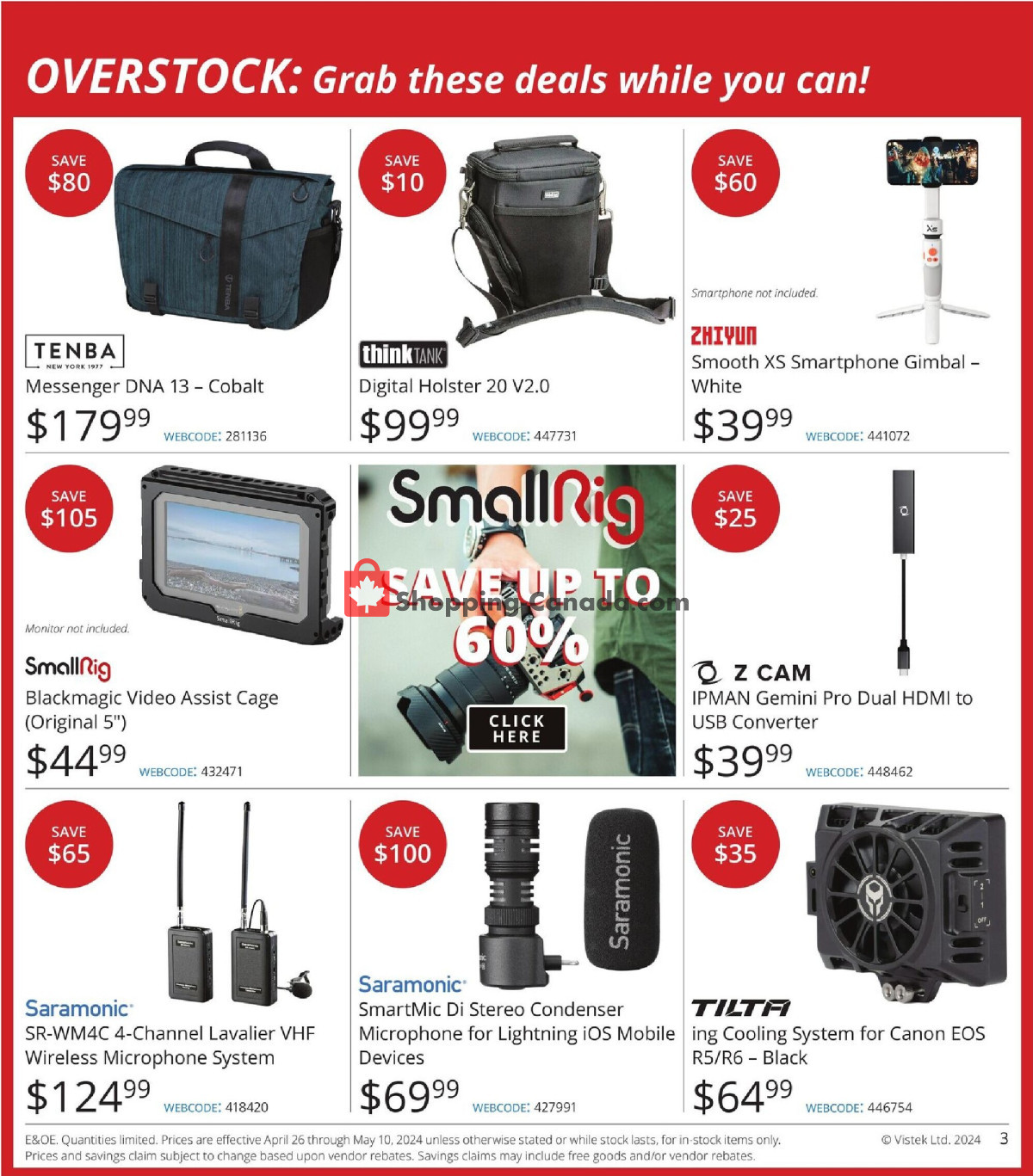 Vistek flyer from Friday April 26, 2024 to Friday May 10, 2024 - page 3