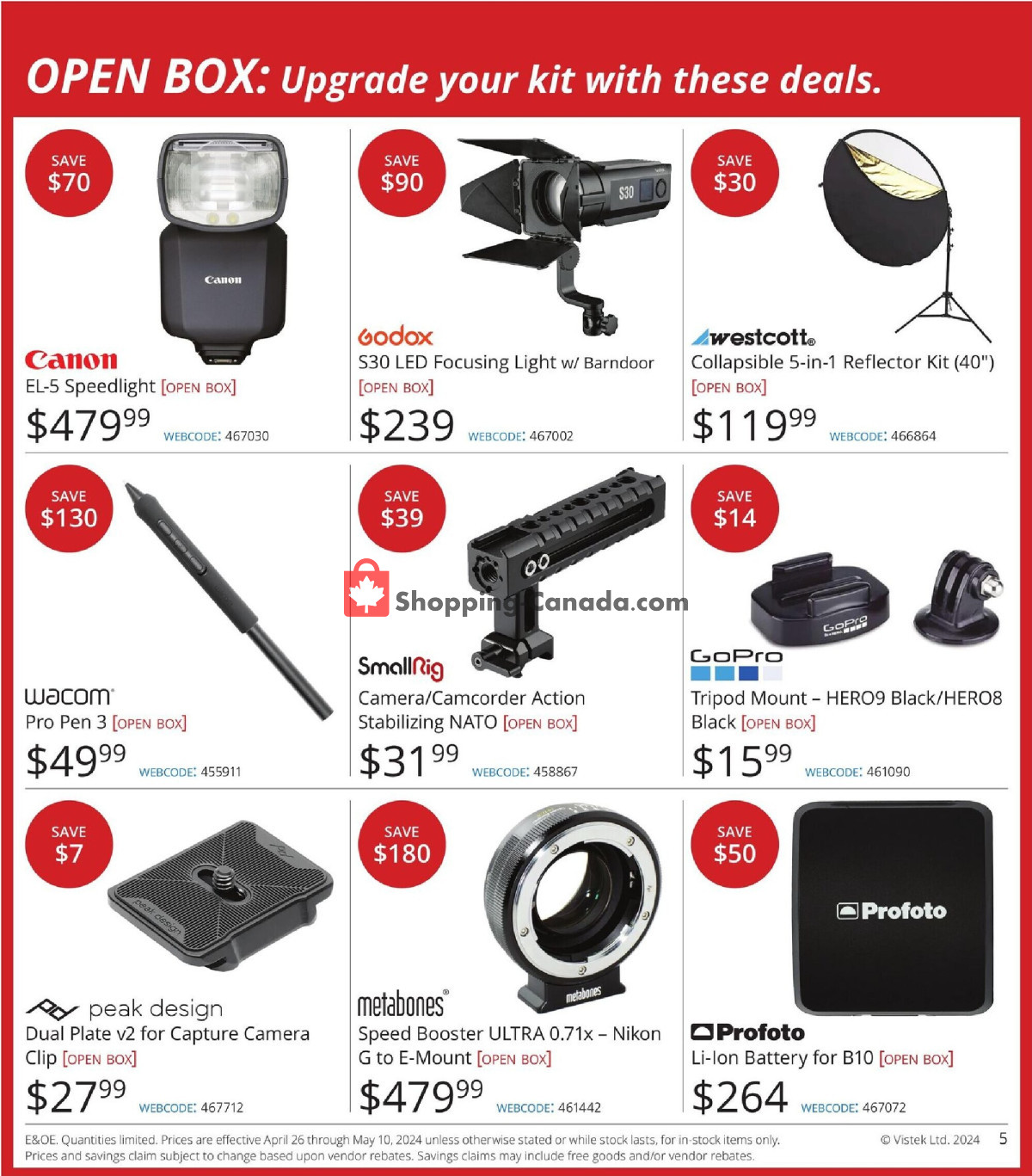 Vistek flyer from Friday April 26, 2024 to Friday May 10, 2024 - page 5