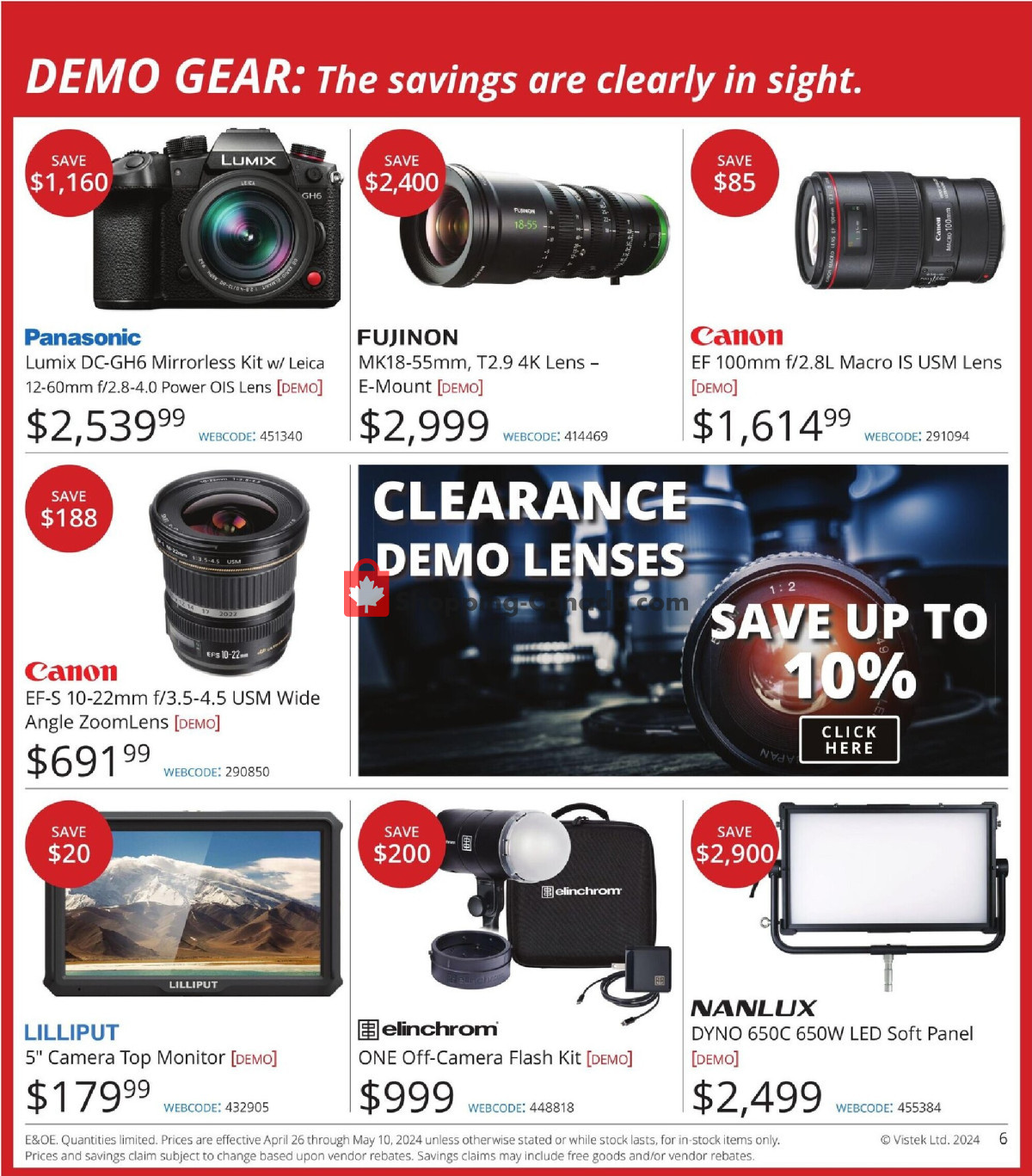 Vistek flyer from Friday April 26, 2024 to Friday May 10, 2024 - page 6