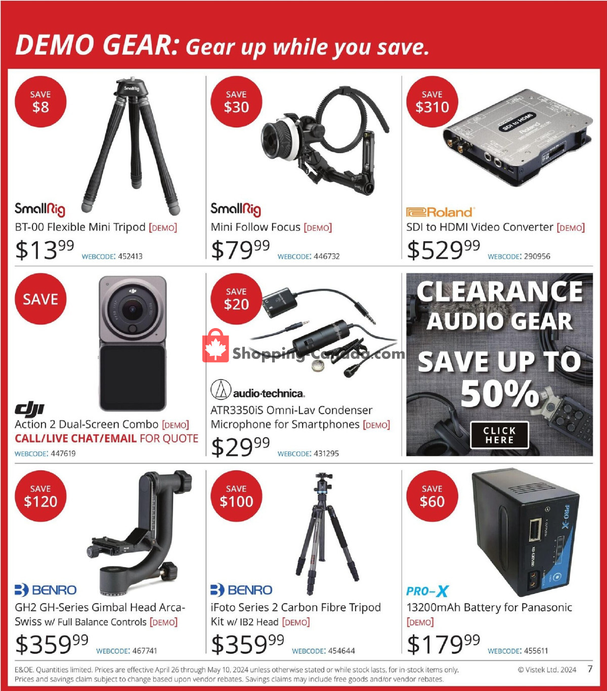 Vistek flyer from Friday April 26, 2024 to Friday May 10, 2024 - page 7