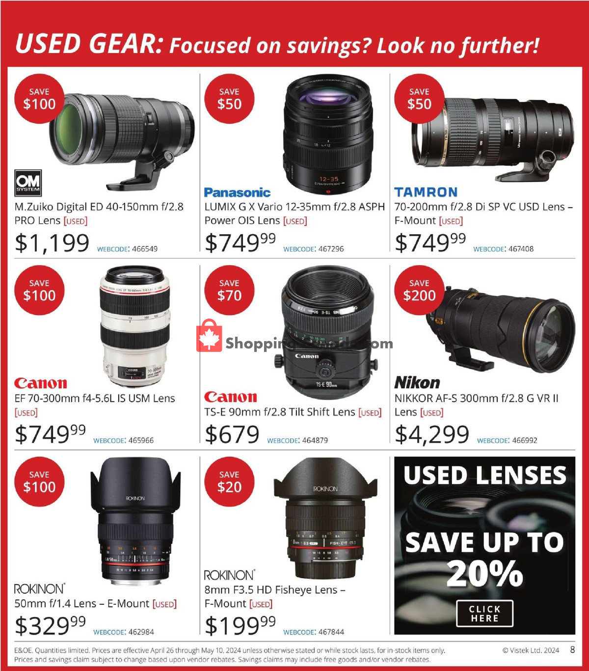 Vistek flyer from Friday April 26, 2024 to Friday May 10, 2024 - page 8