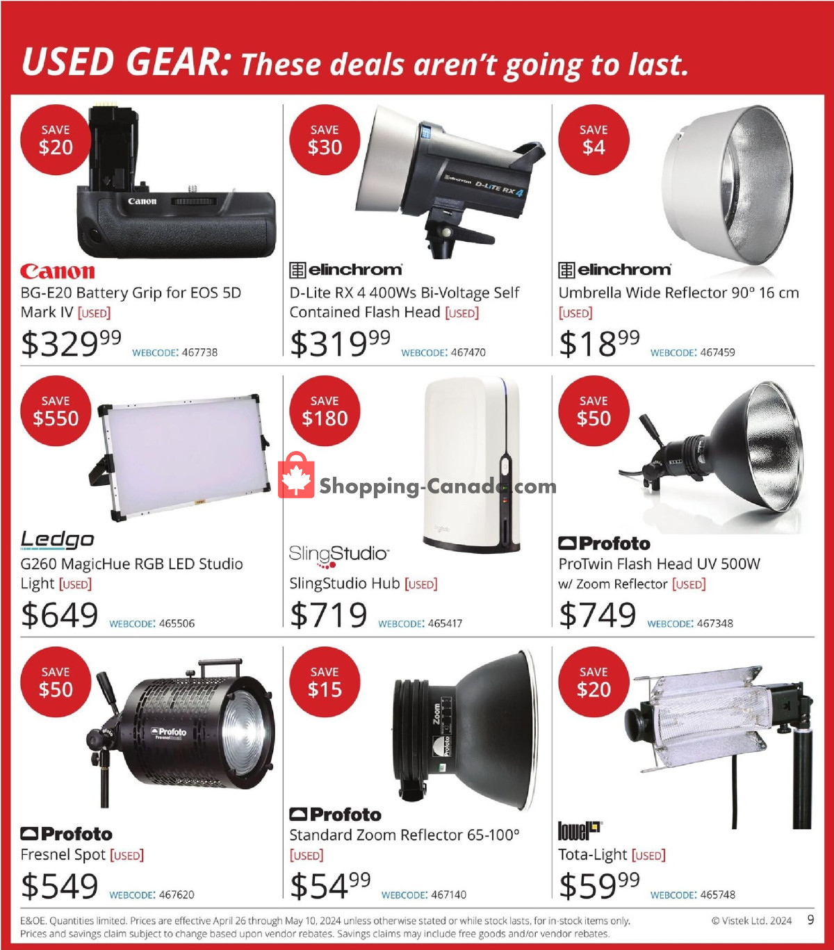 Vistek flyer from Friday April 26, 2024 to Friday May 10, 2024 - page 9