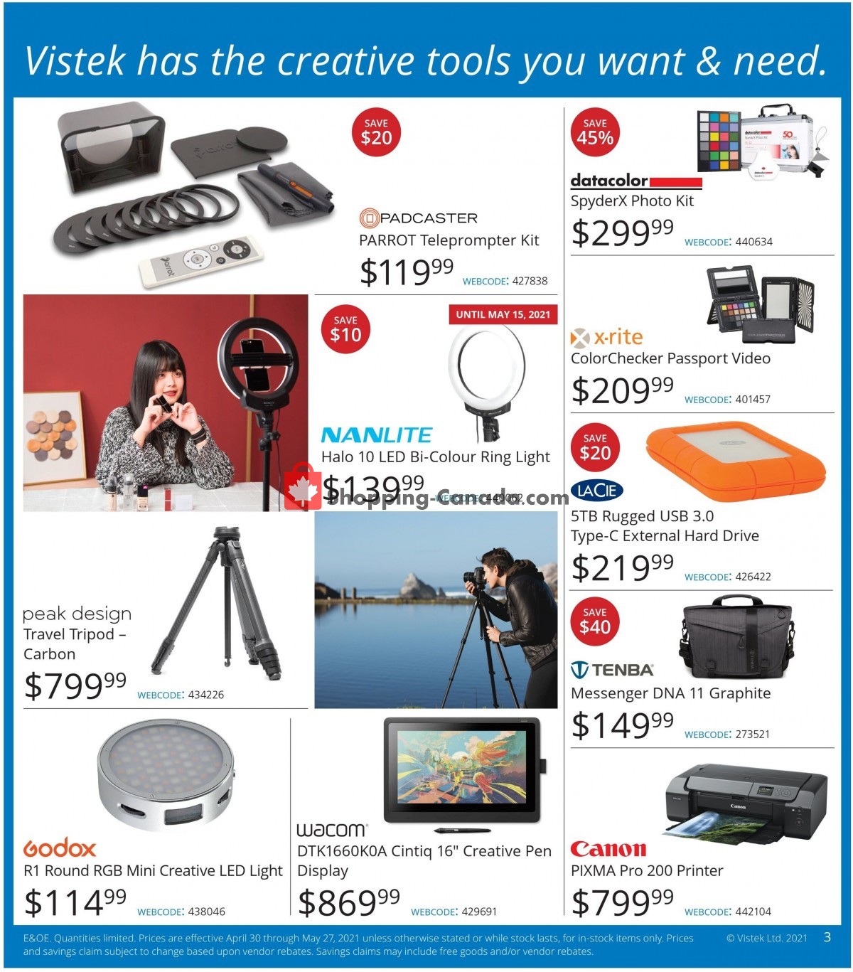 Vistek flyer from Friday April 30, 2021 to Sunday June 27, 2021 - page 3