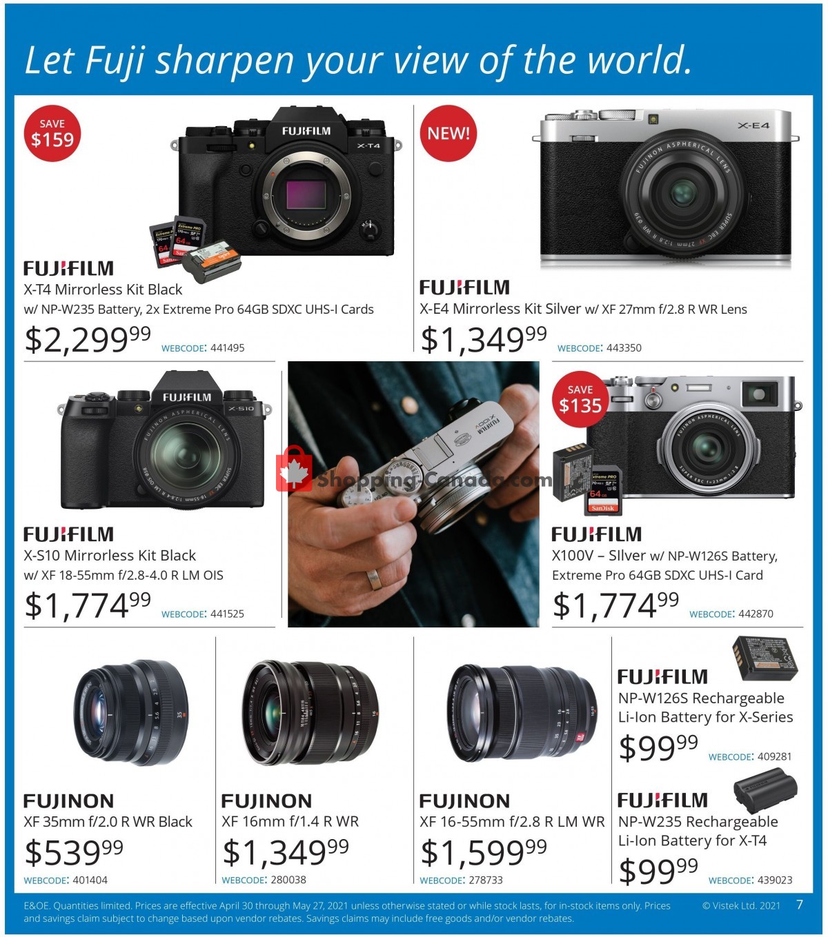 Vistek flyer from Friday April 30, 2021 to Sunday June 27, 2021 - page 7