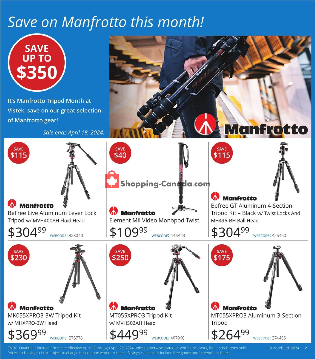 Vistek flyer from Friday April 12, 2024 to Thursday April 25, 2024 - page 2