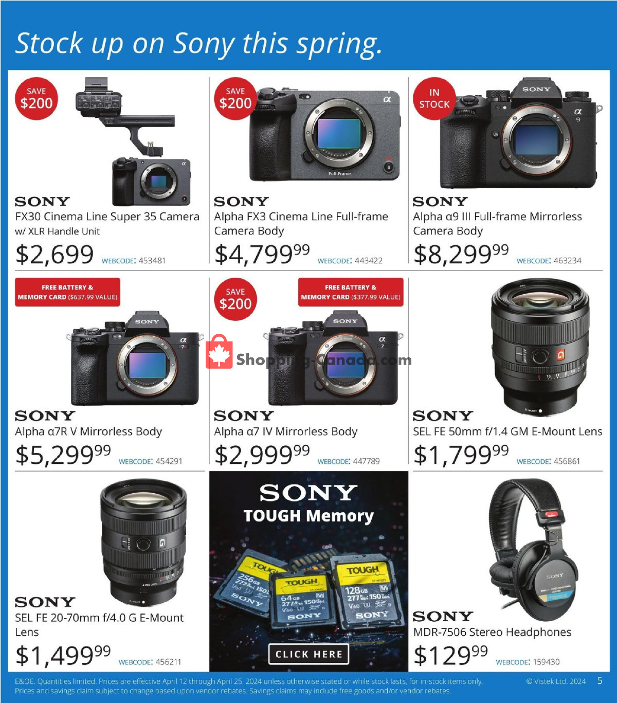 Vistek flyer from Friday April 12, 2024 to Thursday April 25, 2024 - page 5