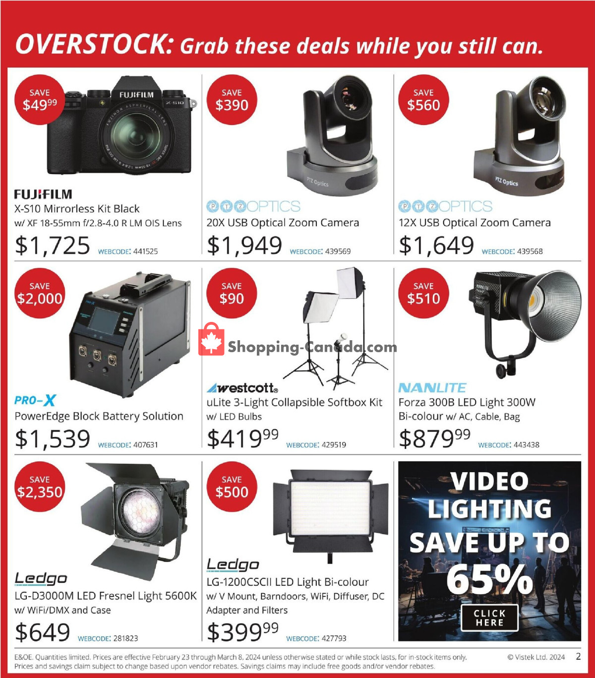 Vistek flyer from Friday February 23, 2024 to Friday March 8, 2024 - page 2