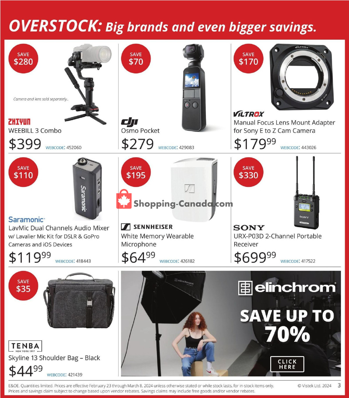 Vistek flyer from Friday February 23, 2024 to Friday March 8, 2024 - page 3