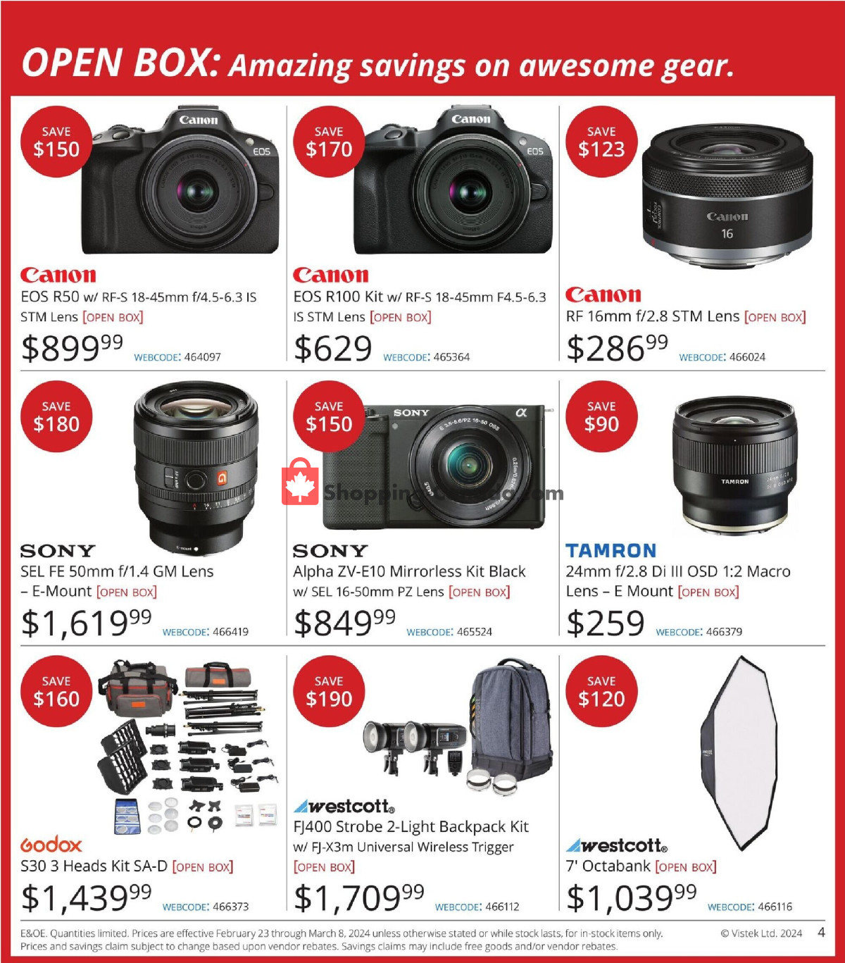 Vistek flyer from Friday February 23, 2024 to Friday March 8, 2024 - page 4