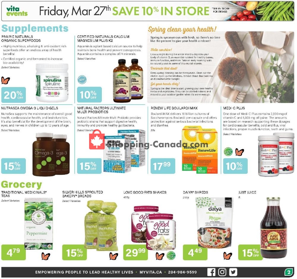 Vita Health Fresh Market flyer from Friday March 20, 2020 to Sunday April 5, 2020 - page 2