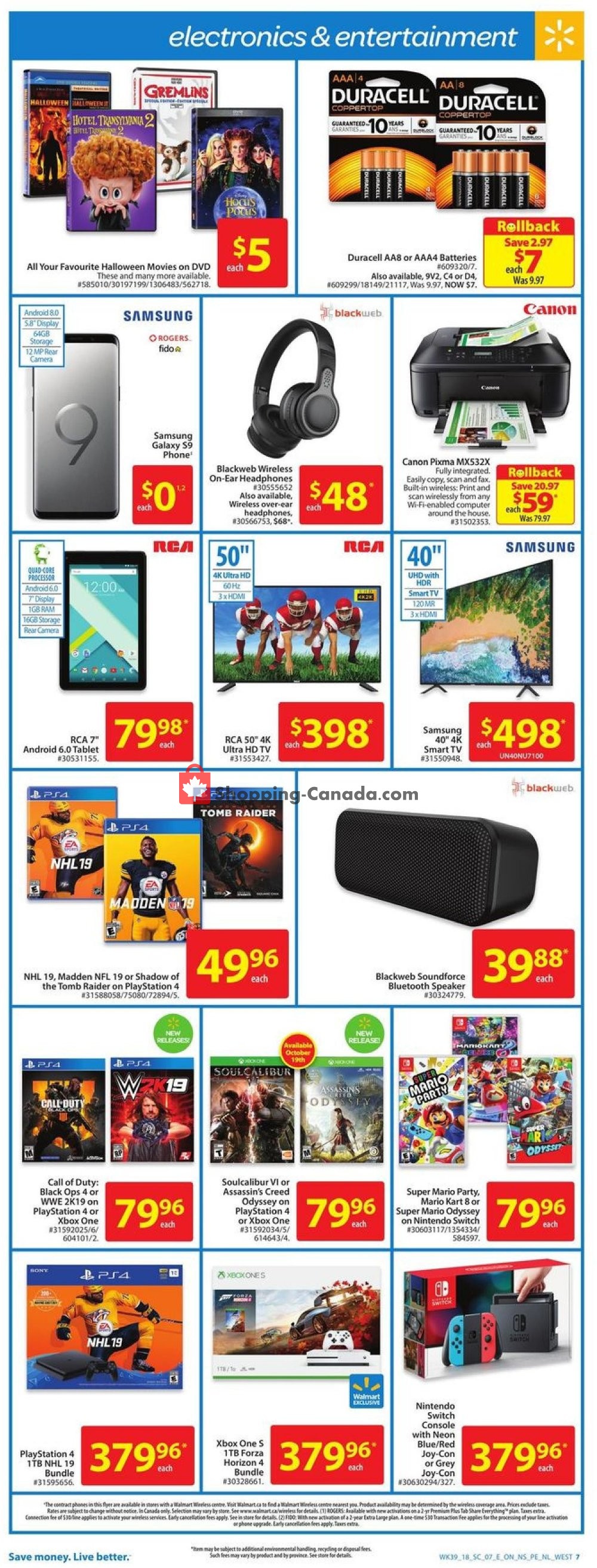 Walmart flyer from Thursday October 18, 2018 to Wednesday October 24, 2018 - page 9