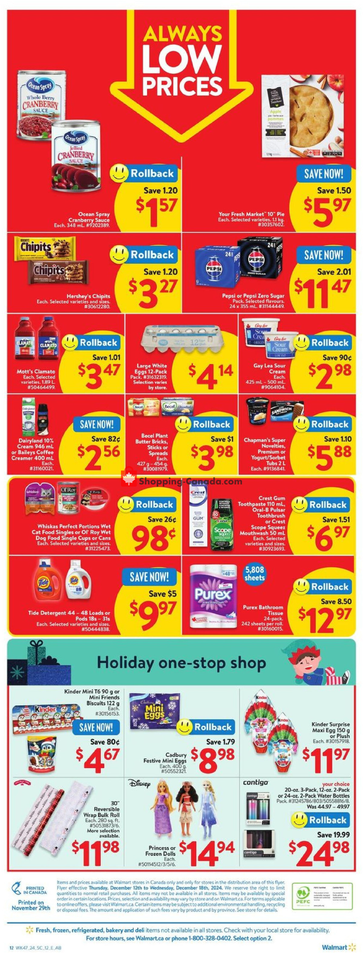Walmart flyer from Thursday December 12, 2024 to Wednesday December 18, 2024 - page 2