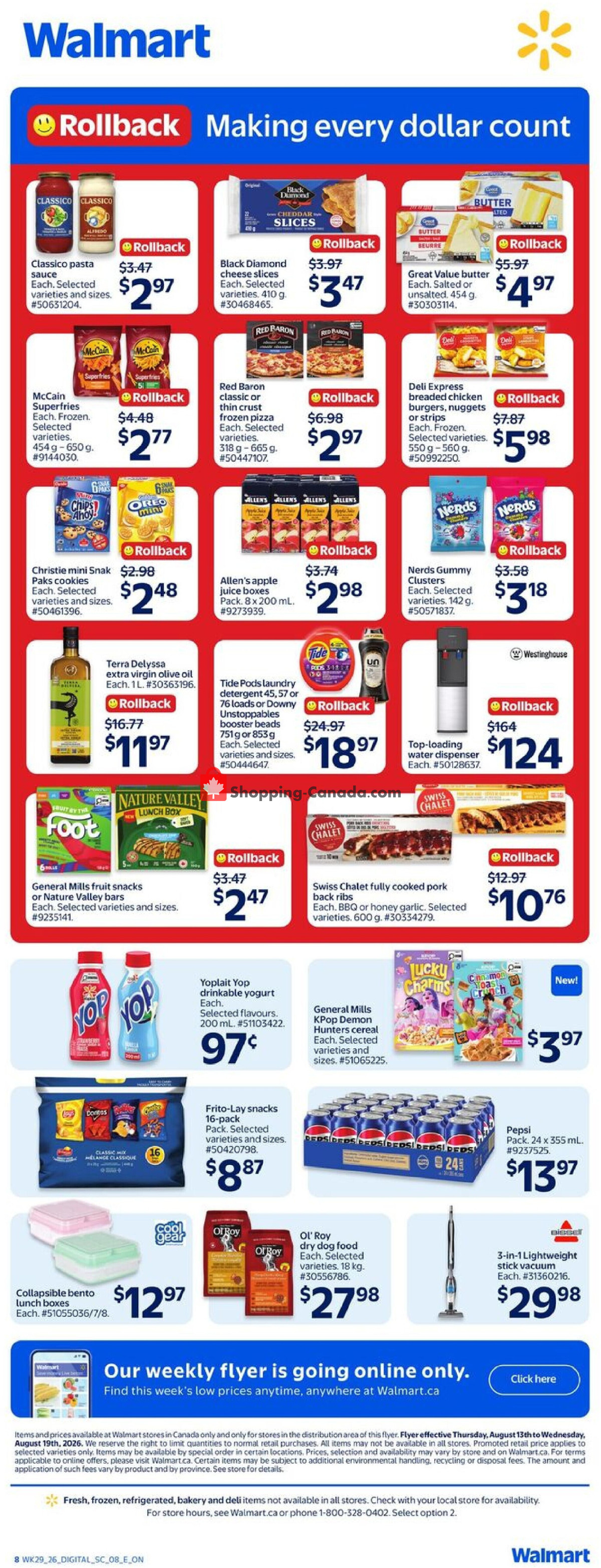 Walmart flyer from Thursday August 13, 2026 to Wednesday August 19, 2026 - page 2