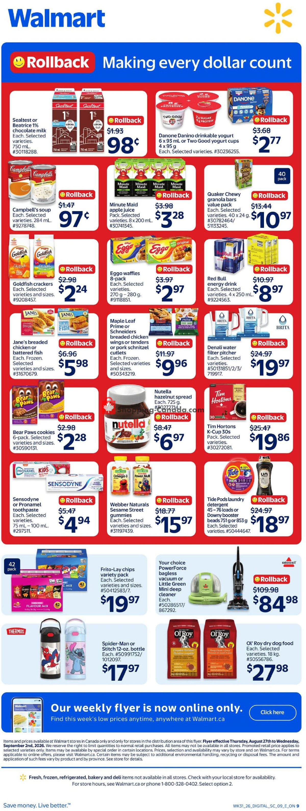 Walmart flyer from Thursday August 27, 2026 to Wednesday September 2, 2026 - page 2
