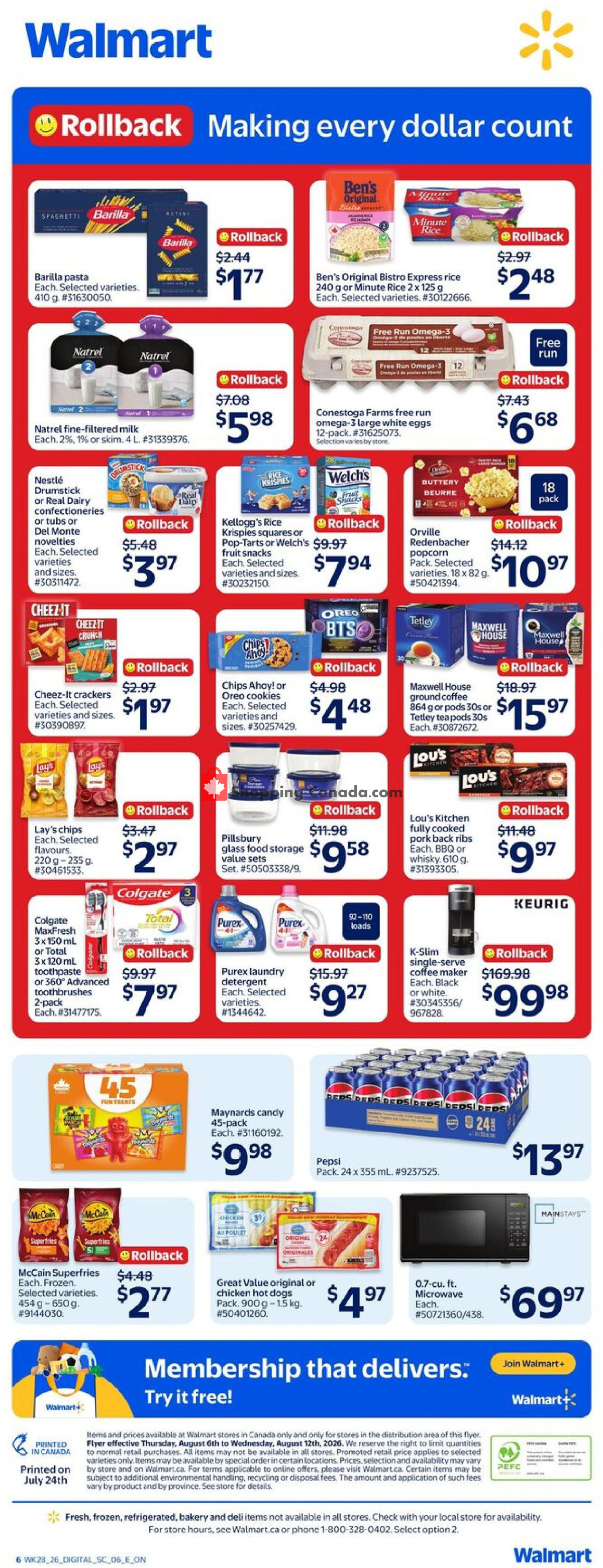 Walmart flyer from Thursday August 6, 2026 to Wednesday August 12, 2026 - page 2