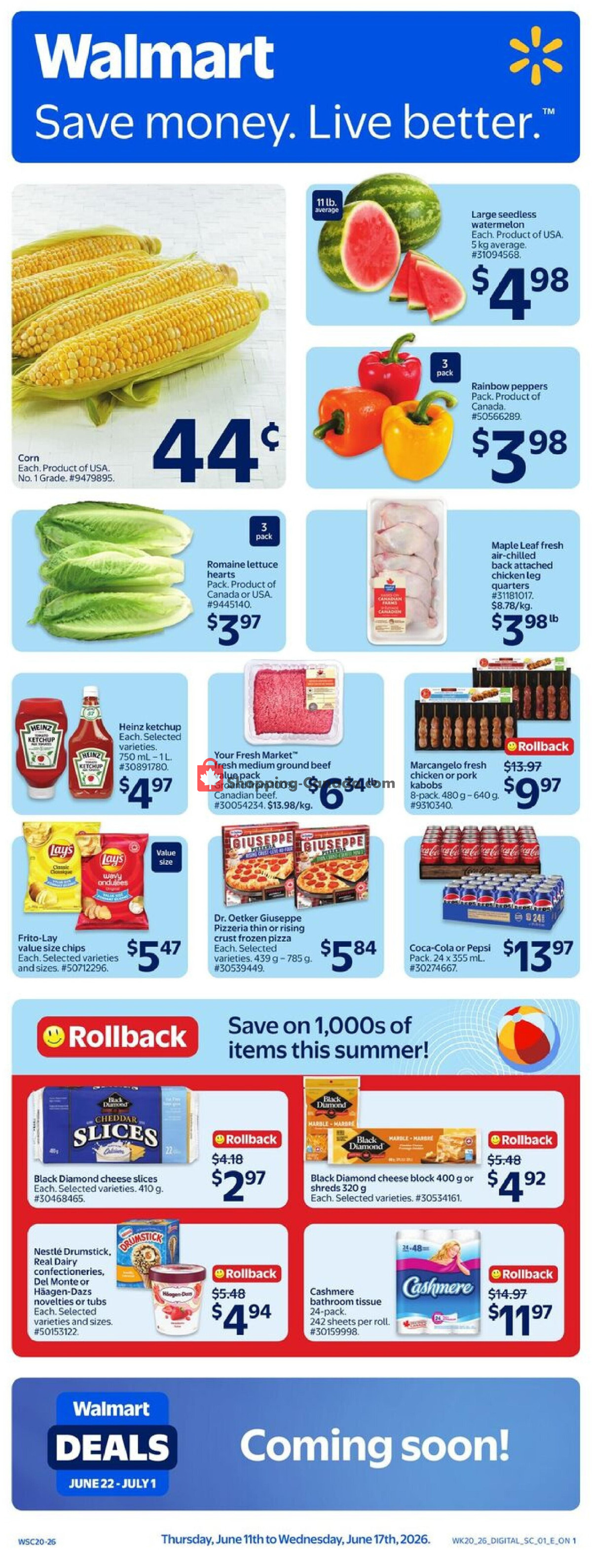 Walmart flyer from Thursday June 11, 2026 to Wednesday June 17, 2026 - page 1