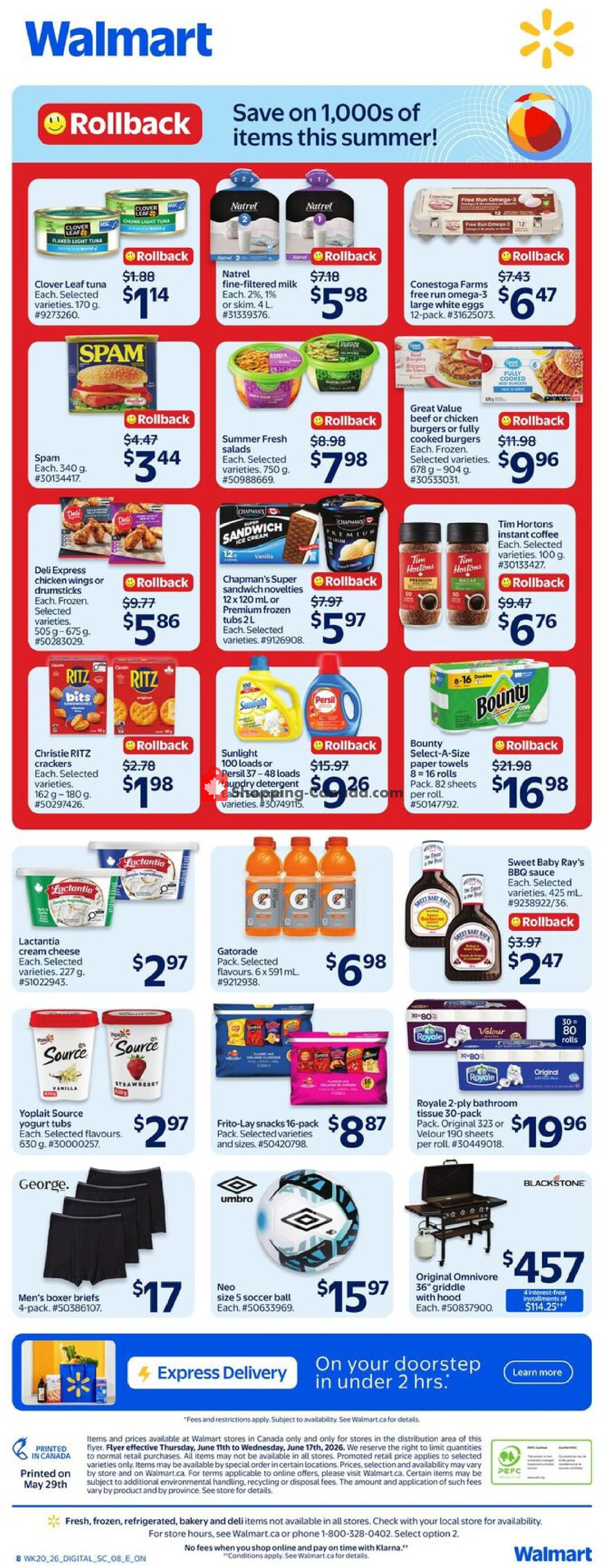 Walmart flyer from Thursday June 11, 2026 to Wednesday June 17, 2026 - page 2