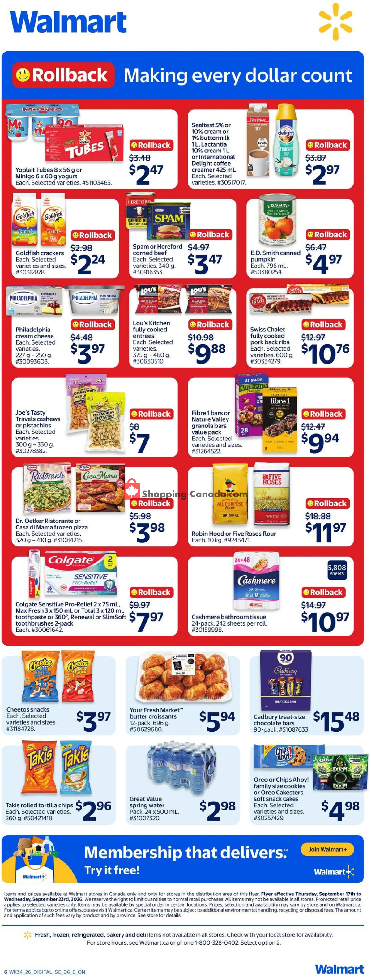 Walmart flyer from Thursday September 17, 2026 to Wednesday September 23, 2026 - page 2