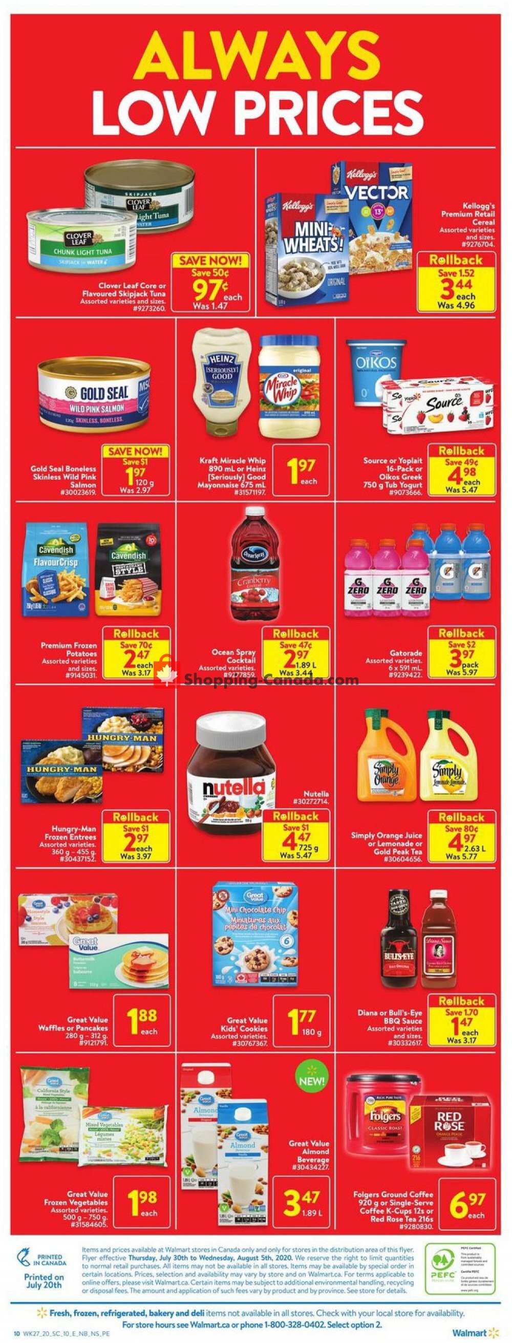 Walmart flyer from Thursday July 30, 2020 to Wednesday August 5, 2020 - page 2