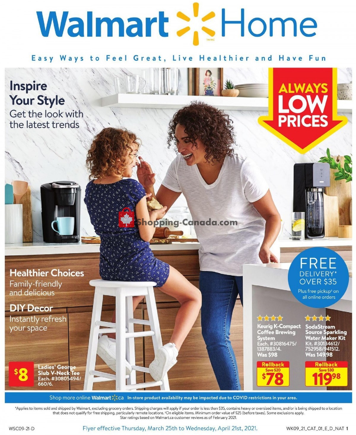 Walmart flyer from Thursday March 25, 2021 to Wednesday April 21, 2021 - page 1