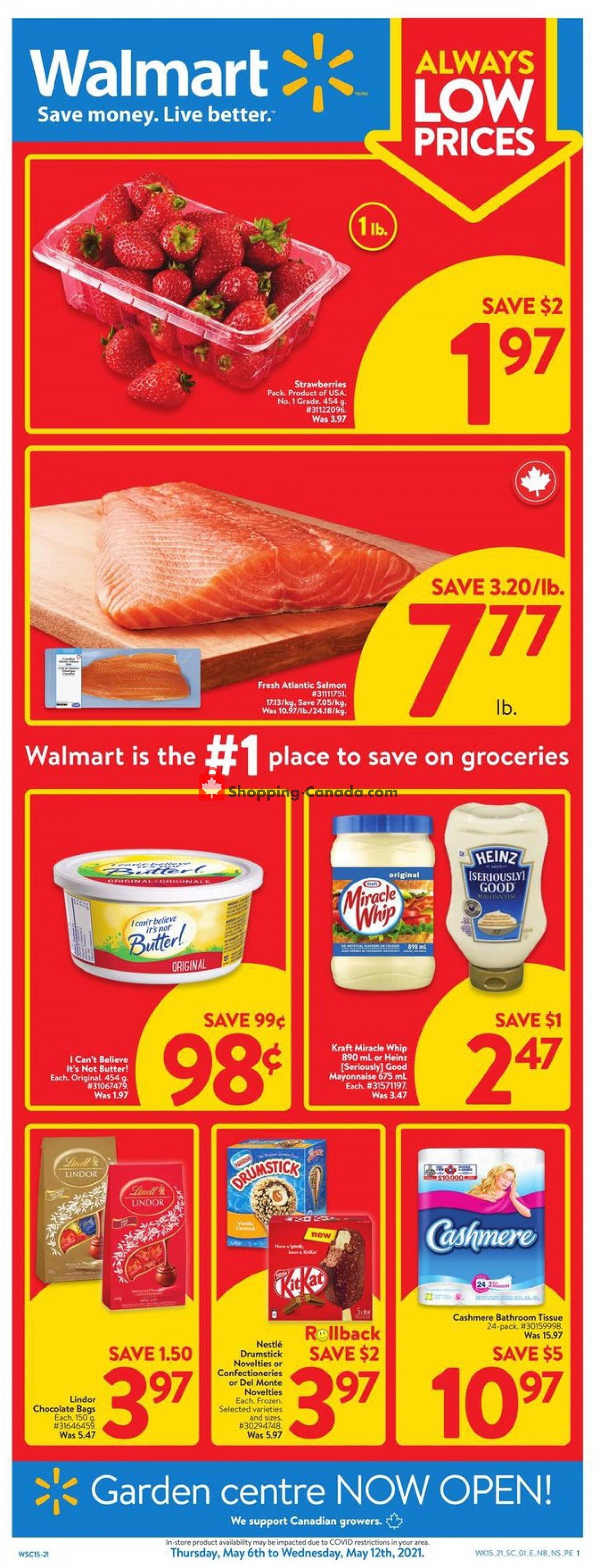 Walmart flyer from Thursday May 6, 2021 to Wednesday May 12, 2021 - page 1