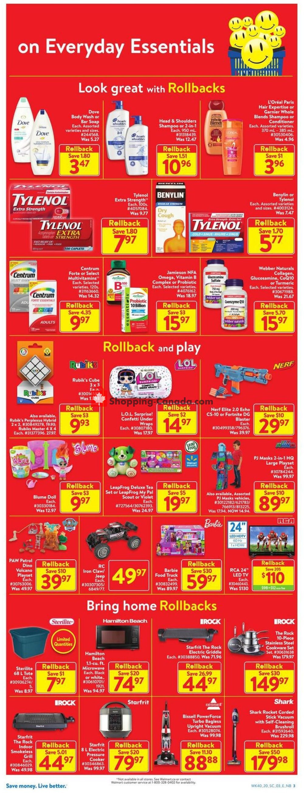Walmart flyer from Thursday October 29, 2020 to Wednesday November 4, 2020 - page 3
