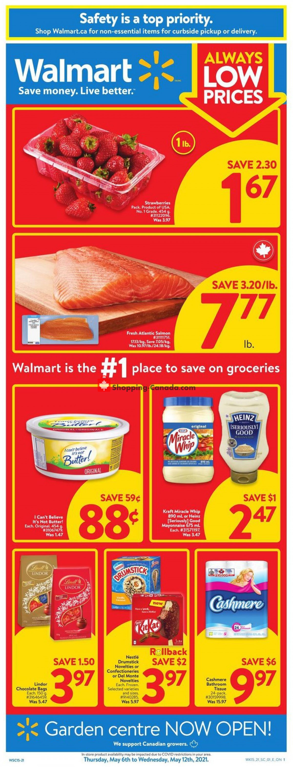 Walmart flyer from Thursday May 6, 2021 to Wednesday May 12, 2021 - page 1