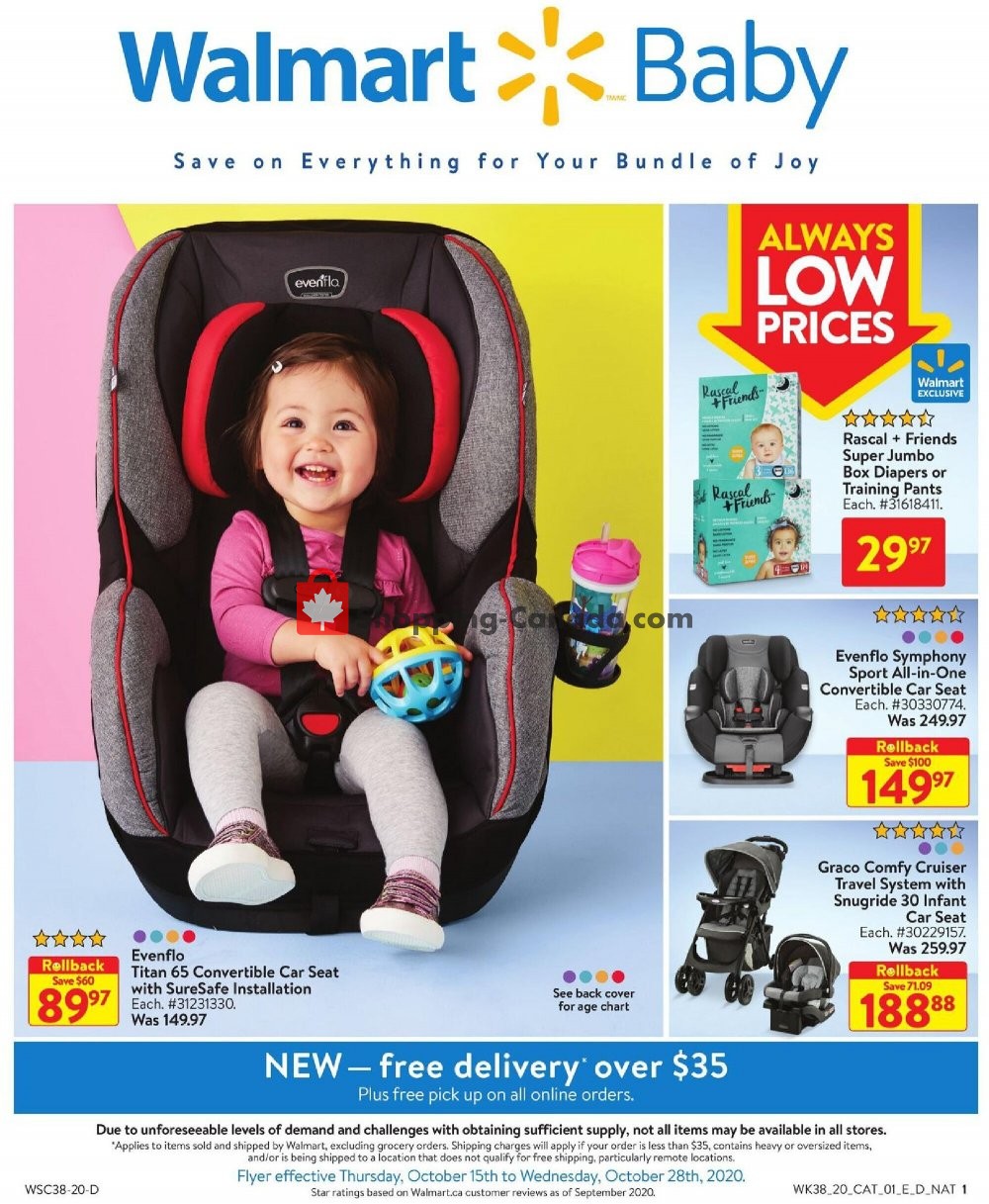 Walmart flyer from Thursday October 15, 2020 to Wednesday October 28, 2020 - page 1