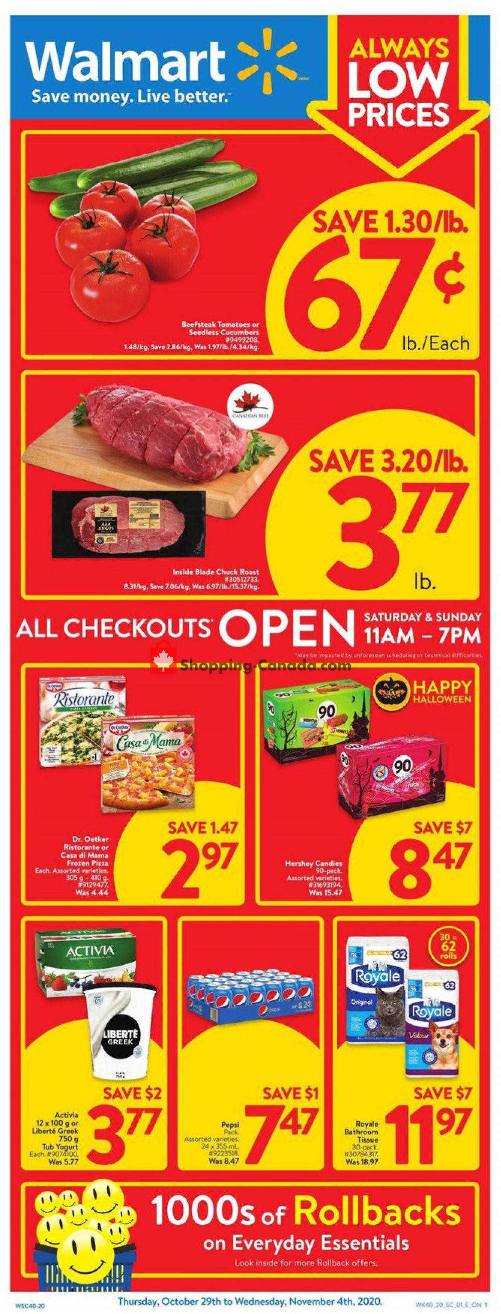 Walmart Canada, flyer (Always Low Prices ON) October 29 November