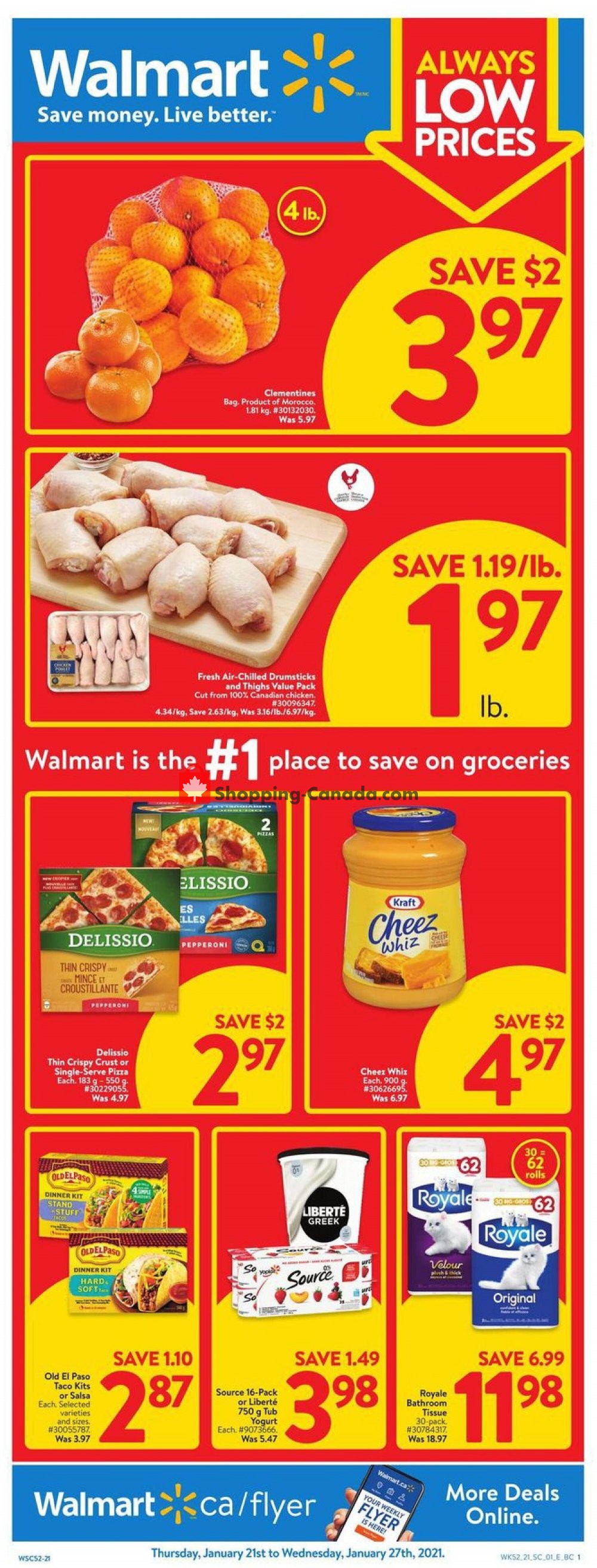 Walmart flyer from Thursday January 21, 2021 to Wednesday January 27, 2021 - page 1