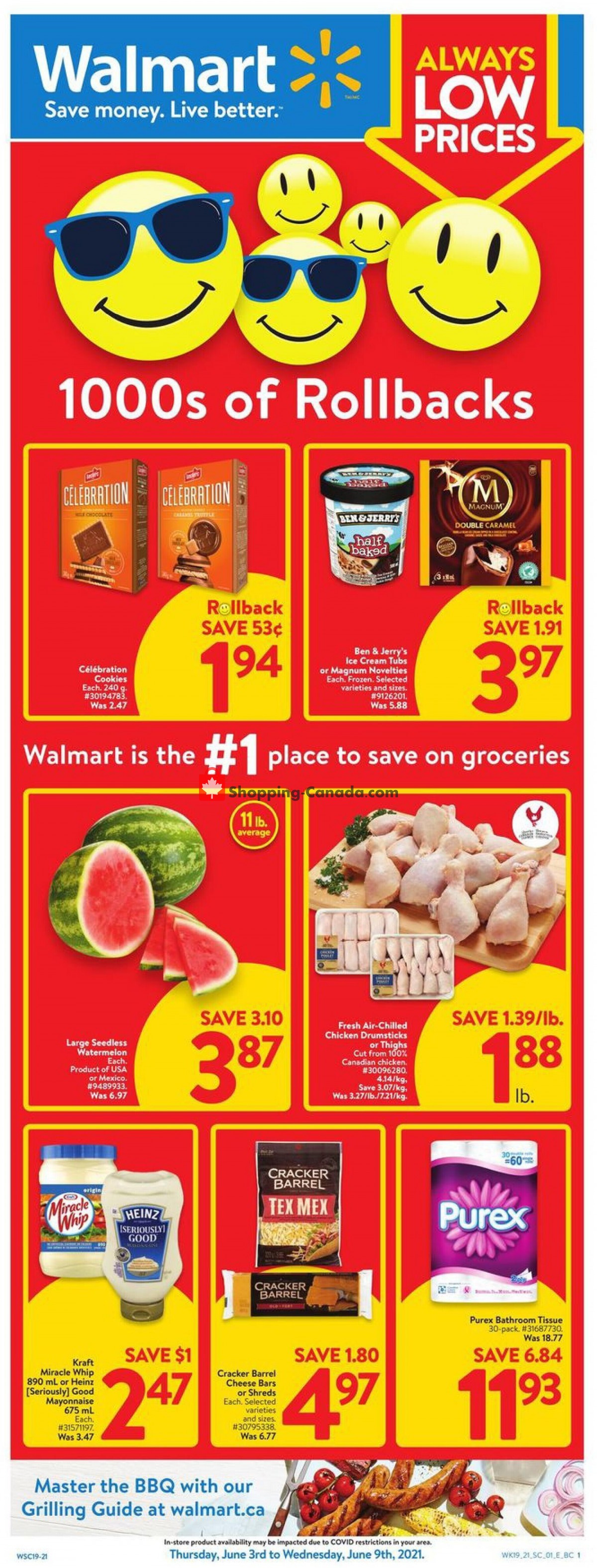 Walmart flyer from Thursday June 3, 2021 to Wednesday June 9, 2021 - page 1