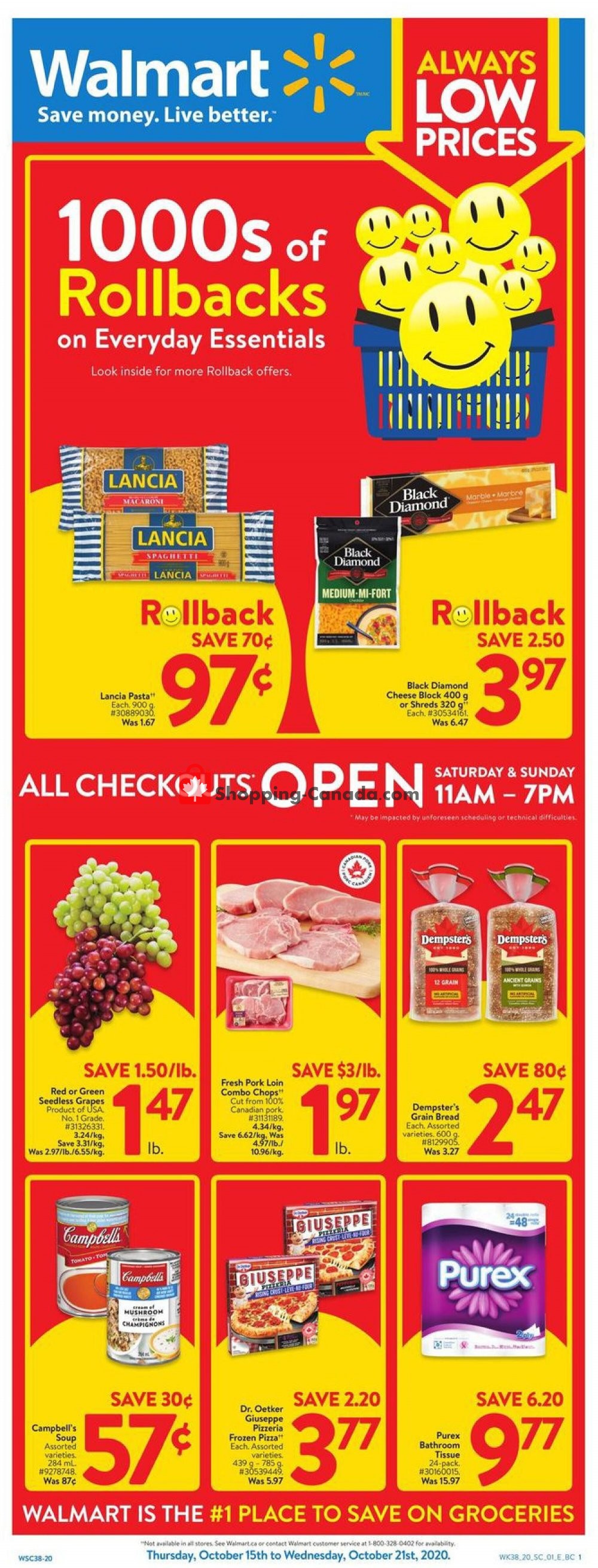 Walmart Canada, flyer (Always Low Prices West) October 15
