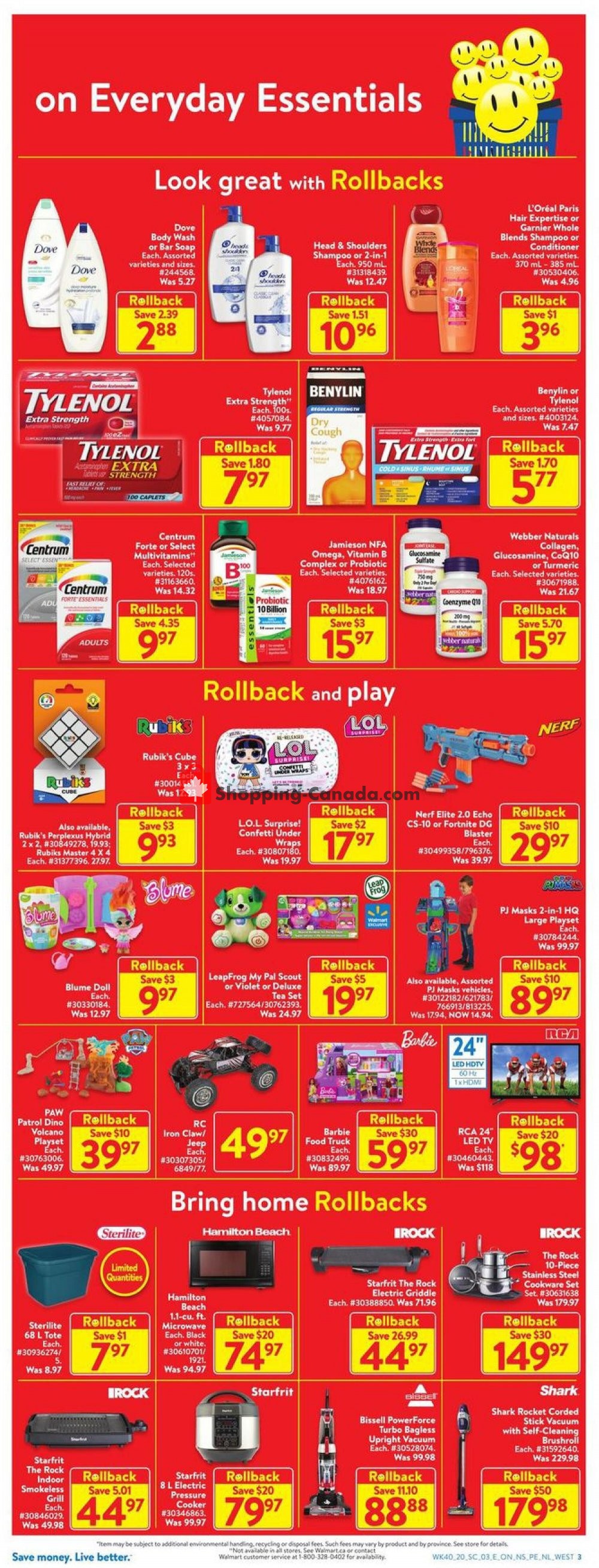 Walmart flyer from Thursday October 29, 2020 to Wednesday November 4, 2020 - page 3