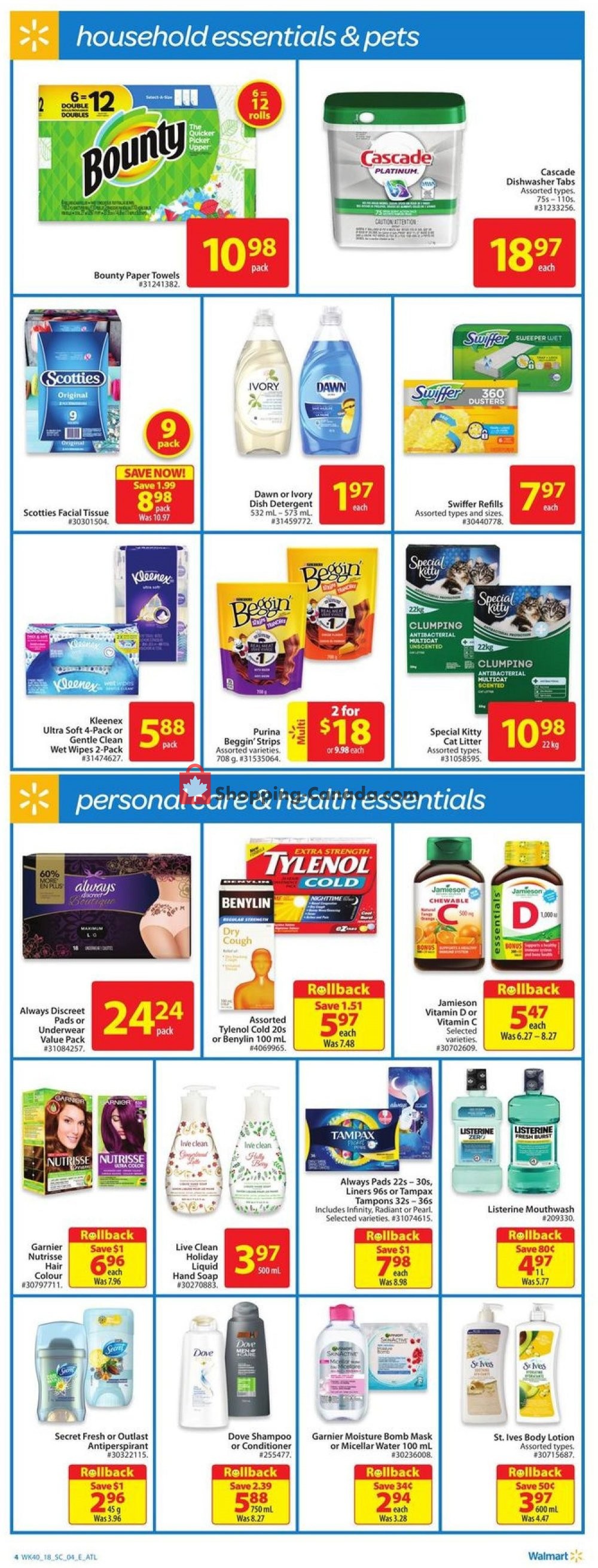 Walmart flyer from Thursday October 25, 2018 to Wednesday October 31, 2018 - page 4