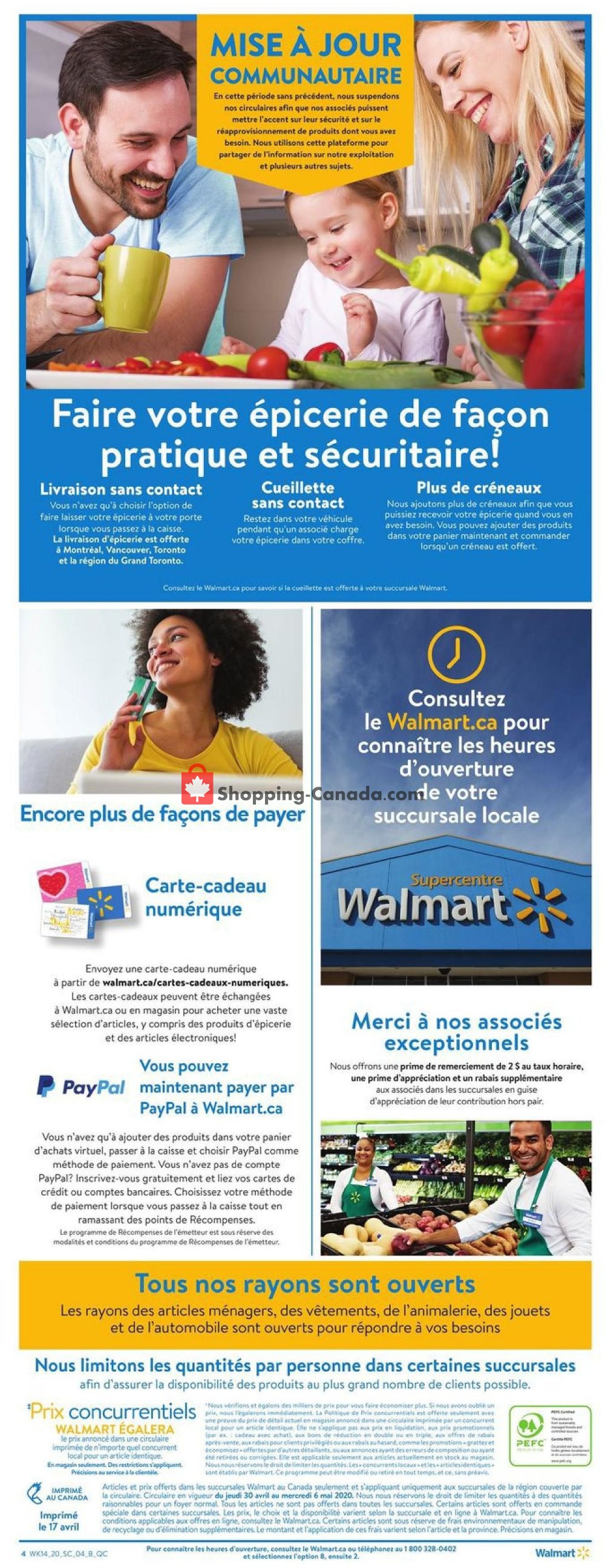 Walmart flyer from Thursday April 30, 2020 to Wednesday May 6, 2020 - page 4