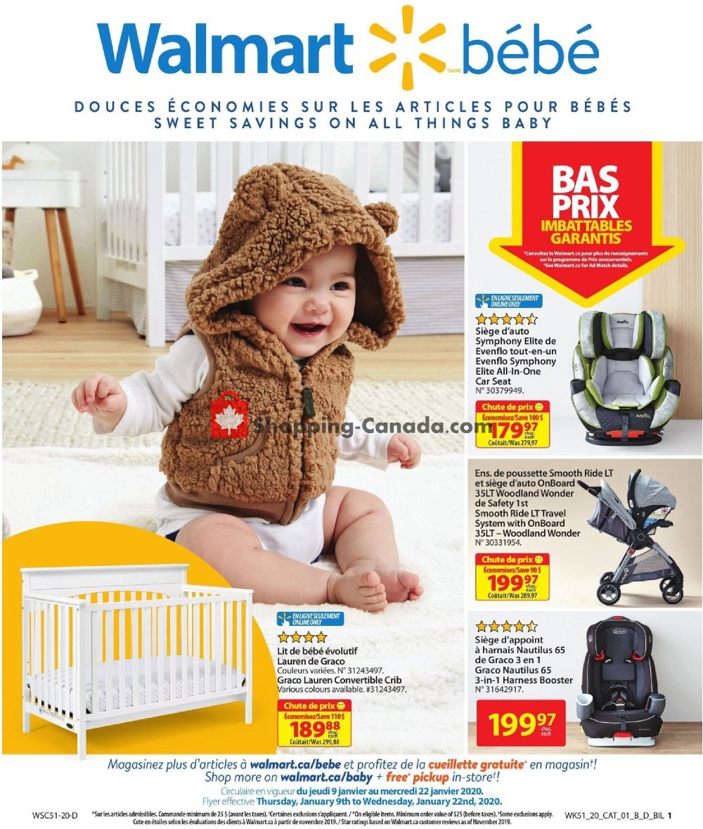 Walmart flyer from Thursday January 9, 2020 to Wednesday January 22, 2020 - page 1