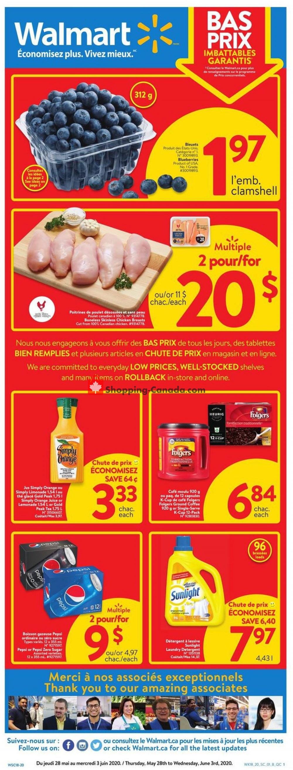 Walmart flyer from Thursday May 28, 2020 to Wednesday June 3, 2020 - page 1