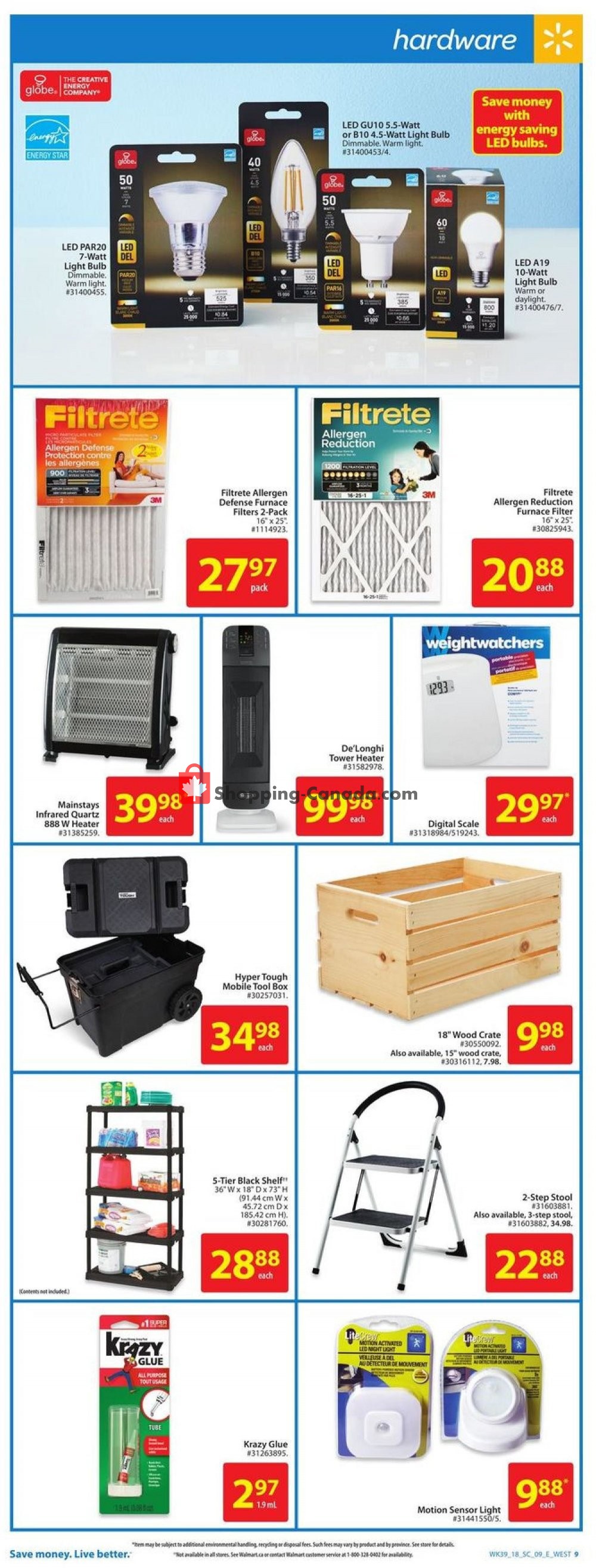 Walmart flyer from Thursday October 18, 2018 to Wednesday October 24, 2018 - page 10