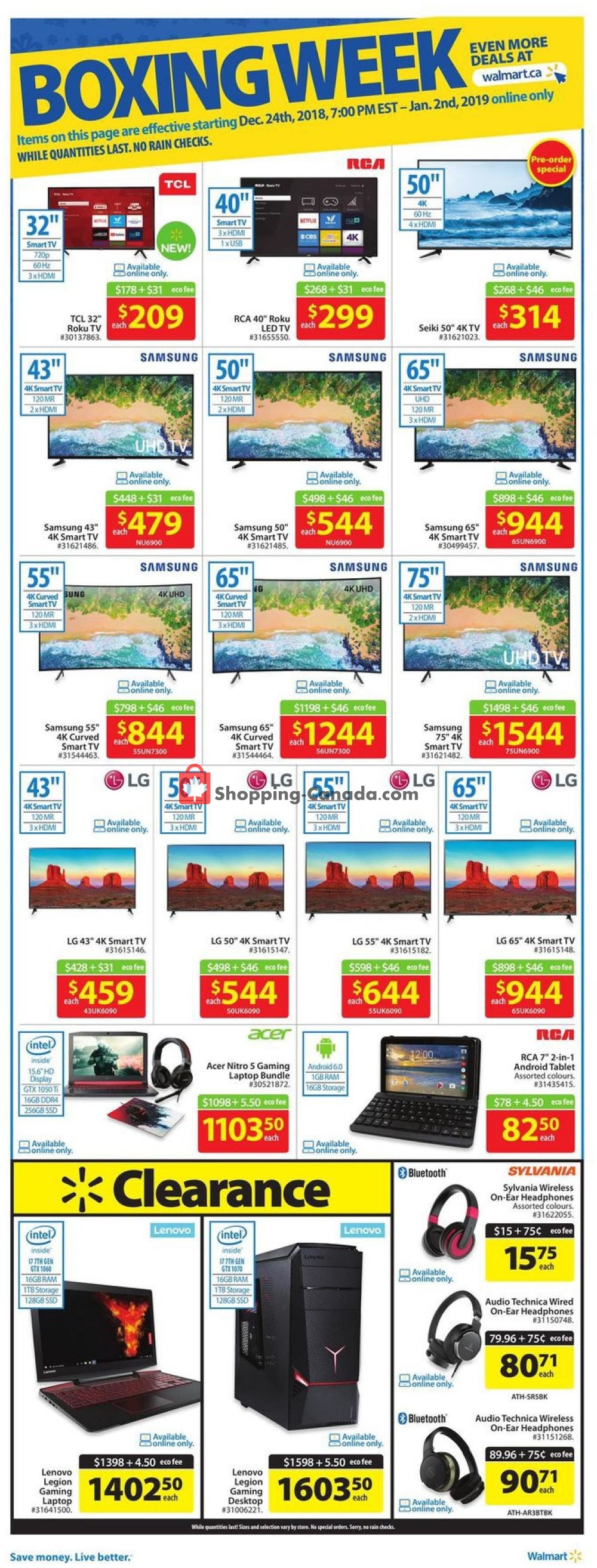 Walmart flyer from Thursday December 27, 2018 to Wednesday January 2, 2019 - page 4