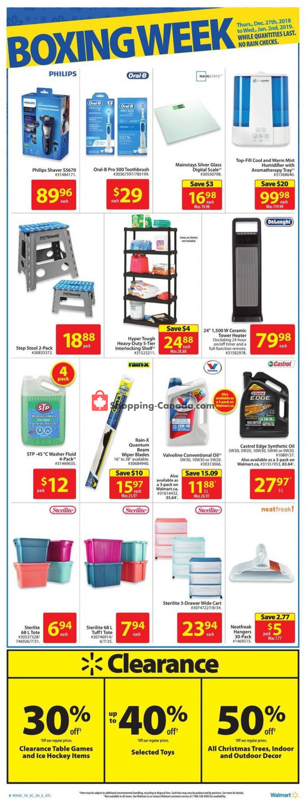 Walmart flyer from Thursday December 27, 2018 to Wednesday January 2, 2019 - page 9