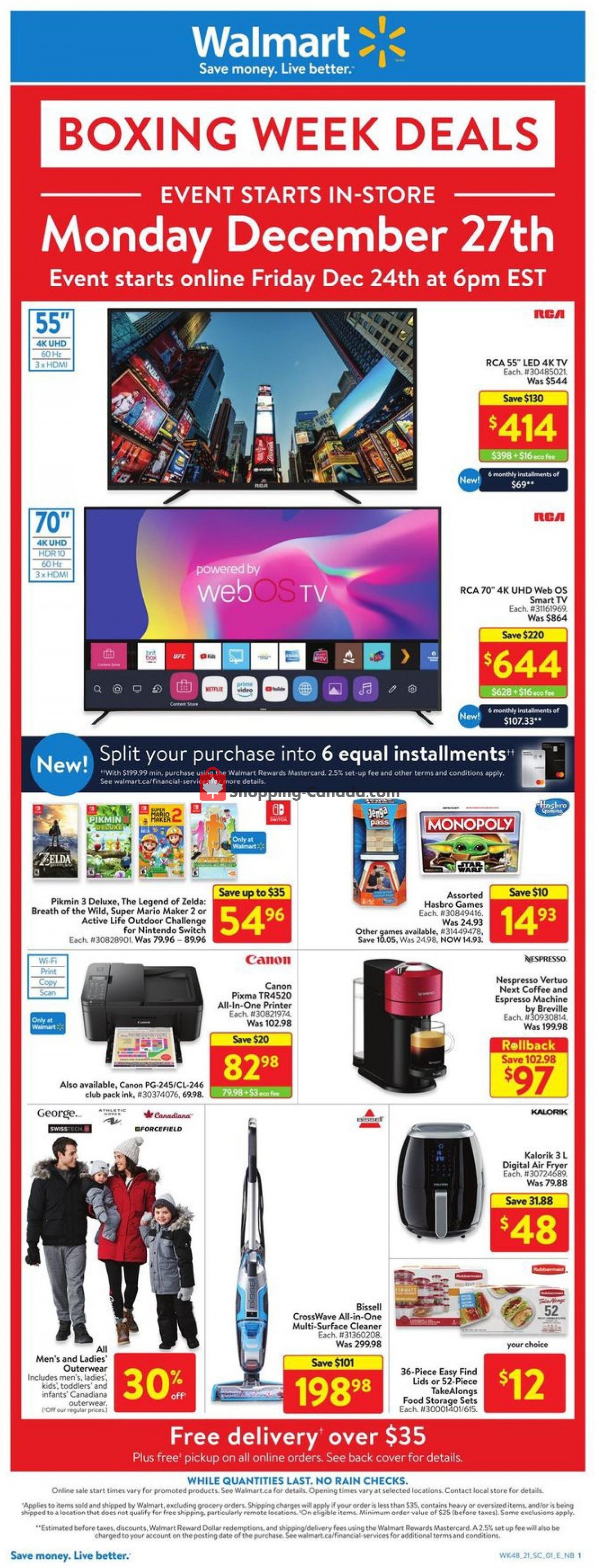 Walmart Canada, flyer (Boxing Week Deals Atlantic) December 26