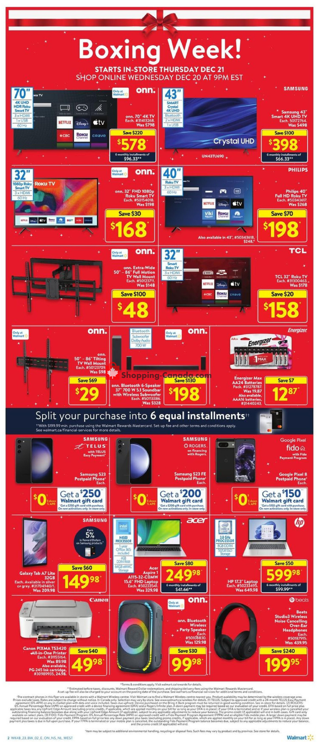 Walmart flyer from Wednesday December 20, 2023 to Wednesday December 27, 2023 - page 2